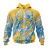 NFL Los Angeles Chargers Childhood Cancer Zip Up Hoodie