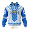 NFL Los Angeles Chargers Custom Name Number Native Pattern Pullover Hoodie