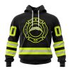 NFL Los Angeles Chargers Custom Name Number Special FireFighter Uniform Pullover Hoodie