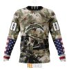 NFL Los Angeles Chargers Custom Name Number Veteran Salute To Service Sweatshirt