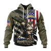 NFL Los Angeles Chargers Custom Name Number Veterans Kneeling Soldier Pullover Hoodie