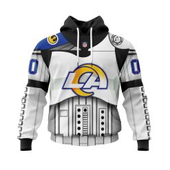 NFL Los Angeles Rams Custom Name Number Star Wars Pullover Hoodie