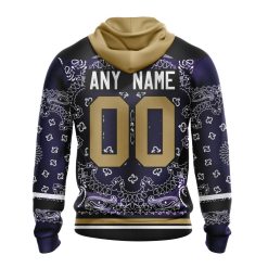 Alternative view of NFL Minnesota Vikings Custom Name Number Classic Style Pullover Hoodie