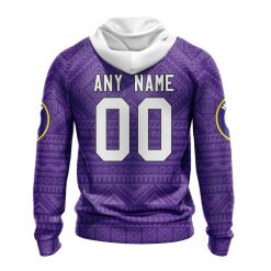 Alternative view of NFL Minnesota Vikings Custom Name Number Kits For Dia De Muertos Pullover Hoodie