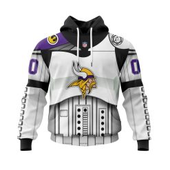NFL Minnesota Vikings Custom Name Number Star Wars Pullover Hoodie