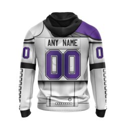 Alternative view of NFL Minnesota Vikings Custom Name Number Star Wars Zip Up Hoodie