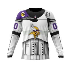 NFL Minnesota Vikings Custom Name Number Star Wars Sweatshirt