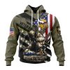 NFL Minnesota Vikings Custom Name Number Veterans Kneeling Soldier Pullover Hoodie