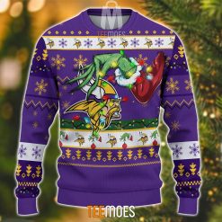 Alternative view of NFL Minnesota Vikings Grinch’s Hand Ugly Christmas Sweater