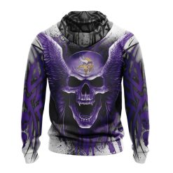 Alternative view of NFL Minnesota Vikings Special Kits With Skull Zip Up Hoodie
