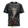 NFL New Orleans Saints Custom Name Number Halloween Horror Skull T-Shirt
