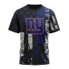 NFL New York Giants Custom Name Number Classic Grunge American Flag T-Shirt
