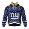 NFL New York Giants Custom Name Number Classic Style Pullover Hoodie