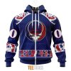 NFL New York Giants Custom Name Number Grateful Dead Zip Up Hoodie