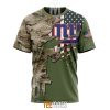 NFL New York Giants Custom Name Number Green Camo US Military T-Shirt