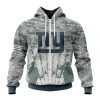 NFL New York Giants Custom Name Number Honor US Air Force Veterans Zip Up Hoodie