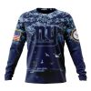 NFL New York Giants Custom Name Number Honor US Navy Veterans Sweatshirt