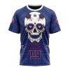 NFL New York Giants Custom Name Number Kits For Dia De Muertos T-Shirt