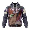 NFL New York Giants Custom Name Number Mandalorian And Baby Yoda Pullover Hoodie