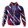 NFL New York Giants Custom Name Number MotoCross Concept Zip Up Hoodie