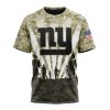 NFL New York Giants Custom Name Number Veterans And Families T-Shirt