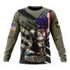 NFL New York Giants Custom Name Number Veterans Kneeling Soldier Sweatshirt