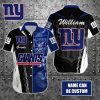 NFL New York Giants Custom Name Special Half Tone Mascot Hawaiian Shirt