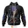 NFL New York Giants Halloween Horror Skull Zip Up Hoodie