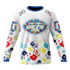 NFL New York Jets Custom Name Number Autism Awareness Hands Sweatshirt