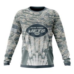 NFL New York Jets Custom Name Number Honor US Air Force Veterans Sweatshirt