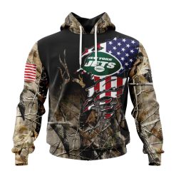 NFL New York Jets Custom Name Number Special Camo Realtree Pullover Hoodie