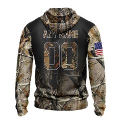Alternative view of NFL New York Jets Custom Name Number Special Camo Realtree Zip Up Hoodie
