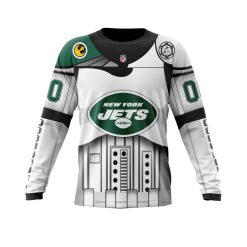 NFL New York Jets Custom Name Number Star Wars Sweatshirt