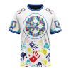 NFL Pittsburgh Steelers Custom Name Number Autism Awareness Hands T-Shirt
