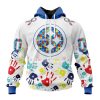 NFL Pittsburgh Steelers Custom Name Number Autism Awareness Hands Zip Up Hoodie