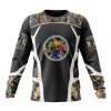 NFL Pittsburgh Steelers Custom Name Number Camo Hunting Sweatshirt