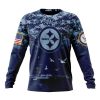 NFL Pittsburgh Steelers Custom Name Number Honor US Navy Veterans Sweatshirt