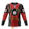 NFL Pittsburgh Steelers Custom Name Number Spider Man Sweatshirt