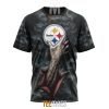 NFL Pittsburgh Steelers Halloween Horror Skull T-Shirt