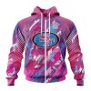 NFL San Francisco 49ers Breast Cancer Zip Up Hoodie