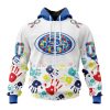 NFL San Francisco 49ers Custom Name Number Autism Awareness Hands Zip Up Hoodie
