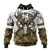 NFL San Francisco 49ers Custom Name Number Deer Skull And Forest Pullover Hoodie