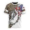 NFL San Francisco 49ers Custom Name Number Fishing With Flag Of USA T-Shirt