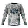 NFL San Francisco 49ers Custom Name Number Honor US Air Force Veterans Sweatshirt