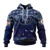 NFL San Francisco 49ers Custom Name Number Honor US Navy Veterans Pullover Hoodie