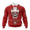 NFL San Francisco 49ers Custom Name Number Kits For Dia De Muertos Pullover Hoodie