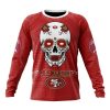 NFL San Francisco 49ers Custom Name Number Kits For Dia De Muertos Sweatshirt