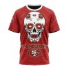 NFL San Francisco 49ers Custom Name Number Kits For Dia De Muertos T-Shirt
