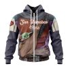 NFL San Francisco 49ers Custom Name Number Mandalorian And Baby Yoda Zip Up Hoodie