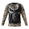 NFL San Francisco 49ers Custom Name Number Skull Camo Veteran Kits Sweatshirt